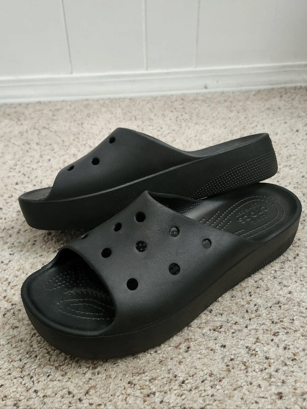 Crocs Classic Platform Black Slide